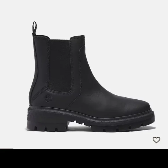 Timberland Cortina Valley Leather Chelsea Boots for Women in Black 8.5 M NIB - Picture 2 of 8